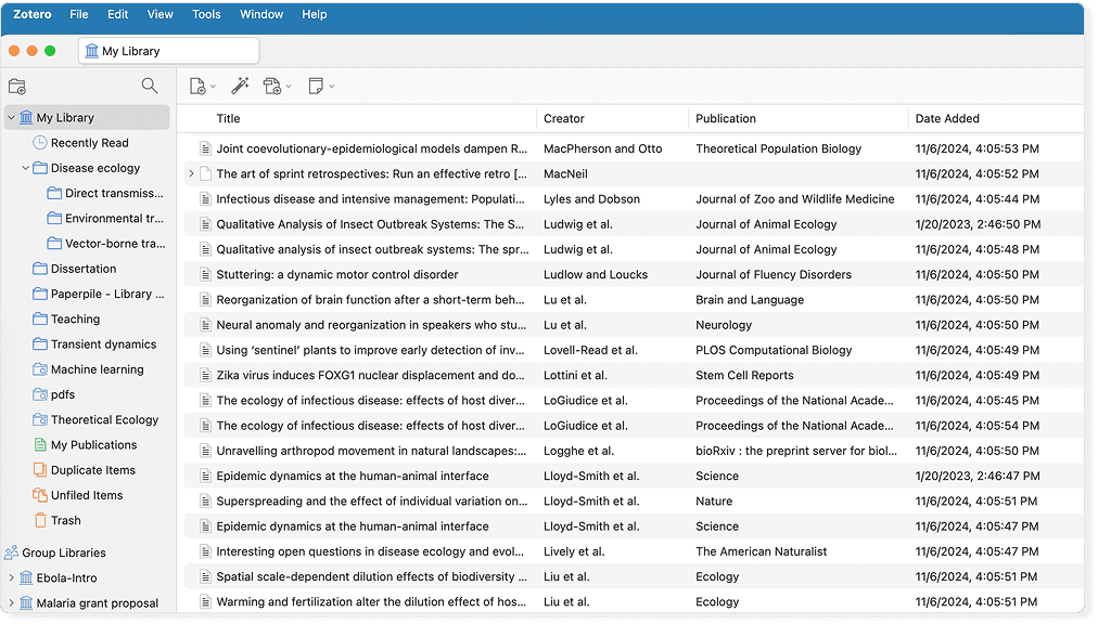 Zotero desktop app